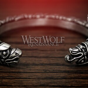 Silver Viking Raven Torc With Odin's Ravens Hugin and Munin --- Norse ...