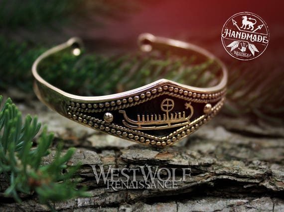 Viking Longship Bracelet for an Ocean Raider --- Norse/bangle/torc
