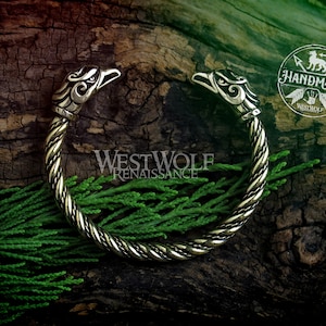 Torc Arm Rings Viking Griffin Bracelet / Torc - Arm Ring With Twisted Bangle --- Norse ...