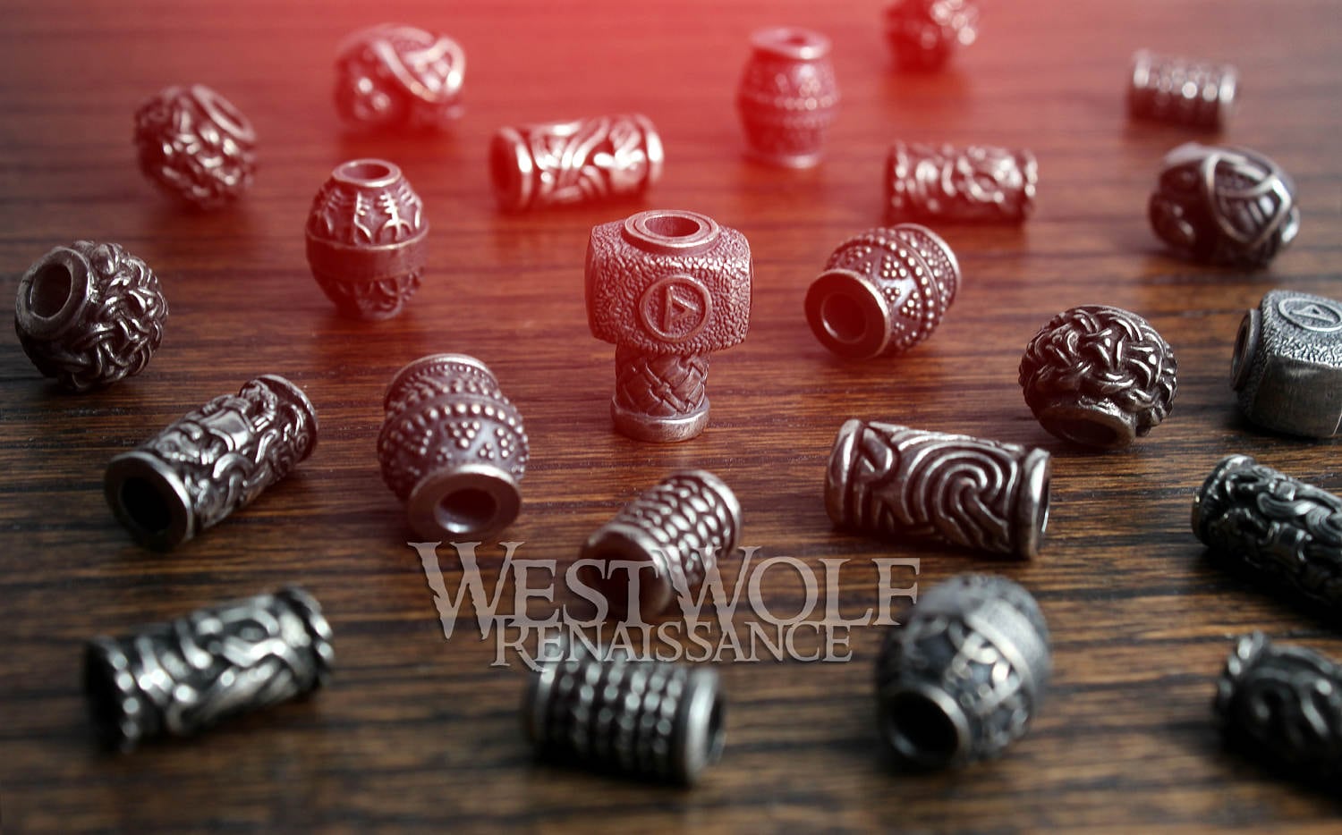 Viking Beard Beads, Small Compact Paracord Beads Zinc Alloy Material 24  Designs For Decoration 