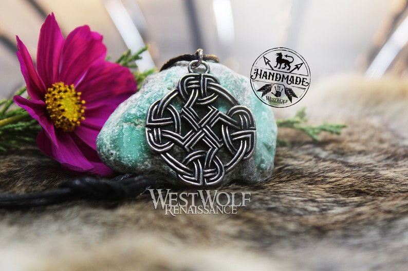 Celtic Eternal Knot Cross Pendant Gaelic/Irish/Viking/Norse/Christian/Pagan/Triangle/Silver/Necklace image 1