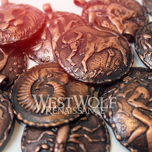 Zodiac Symbol Pendants - Made of Copper - Horoscope, Astrology, Sign, Jewelry, Aquarius, Pisces, Aries, Taurus, Gemini, Cancer, Leo, Lion