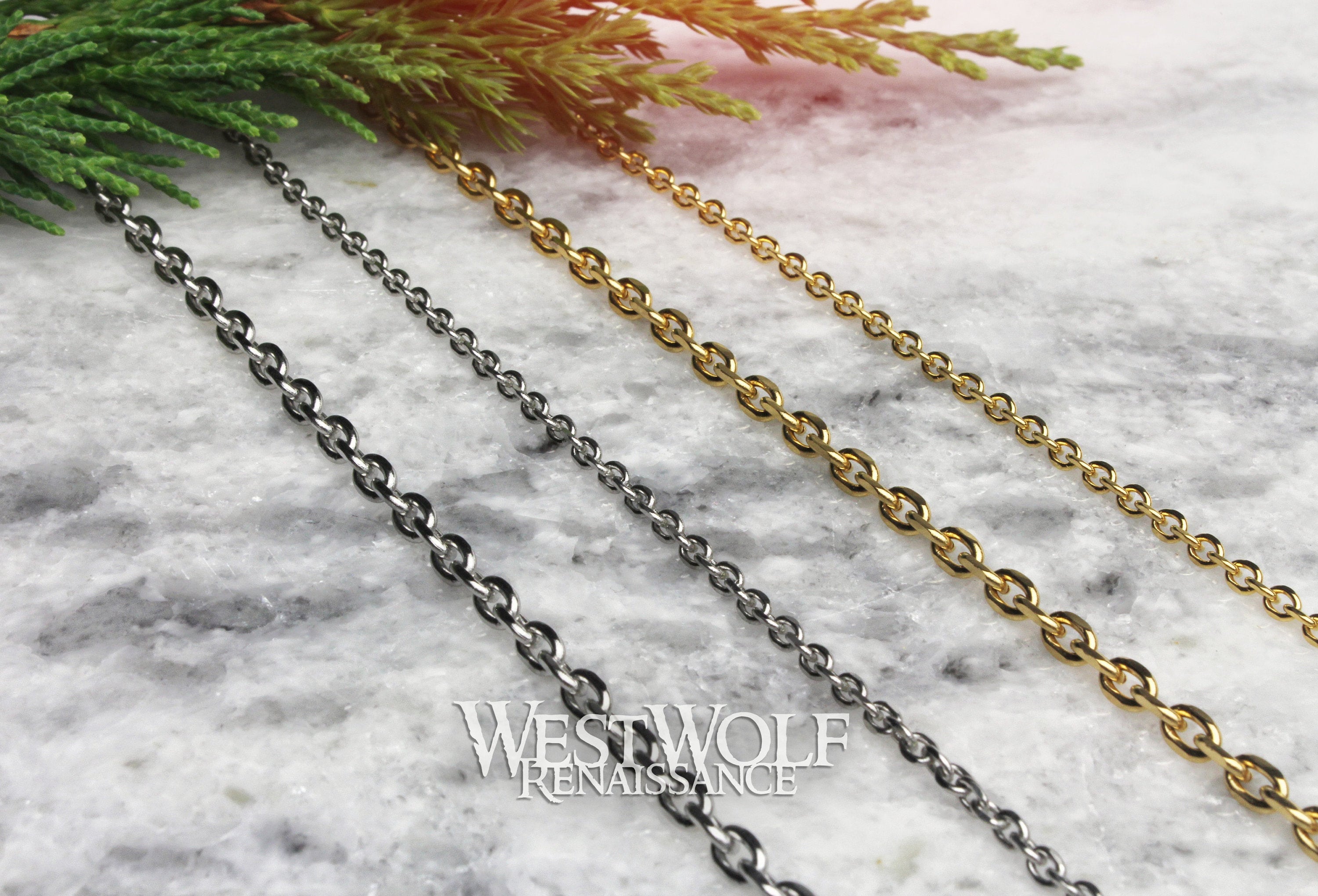 Classic Oval Link Style Chains for Pendants -- High Quality 