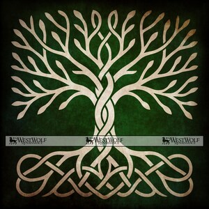 Celtic Tree of Life or Viking Yggdrasil Design in Square Format - Original SVG Vector Graphic Art + png dxf jpg files