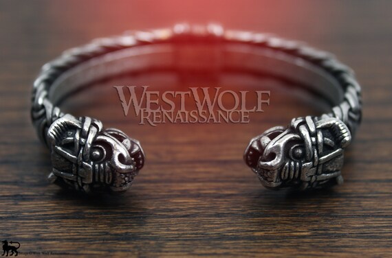 Nordic Cat Head Bracelet - Freya-inspired Saber Tooth Tiger or