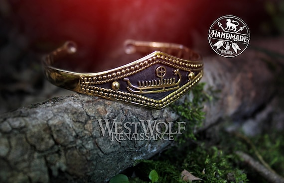 Viking Longship Bracelet for an Ocean Raider --- Norse/bangle/torc