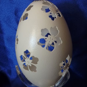 Hand-Carved Goose Egg: Going to the Tropics (#46)