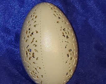 Hand-Carved Goose Egg: Filigree Phases (#63)