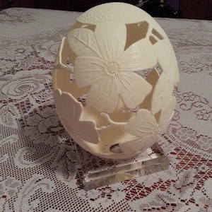 Carved Ostrich Eggs