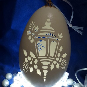 Hand-Carved Goose Egg: Lighting the Way (#25)