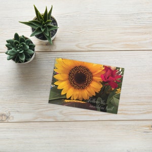 Cartão de felicitações: Girassol, Trilha do Sol