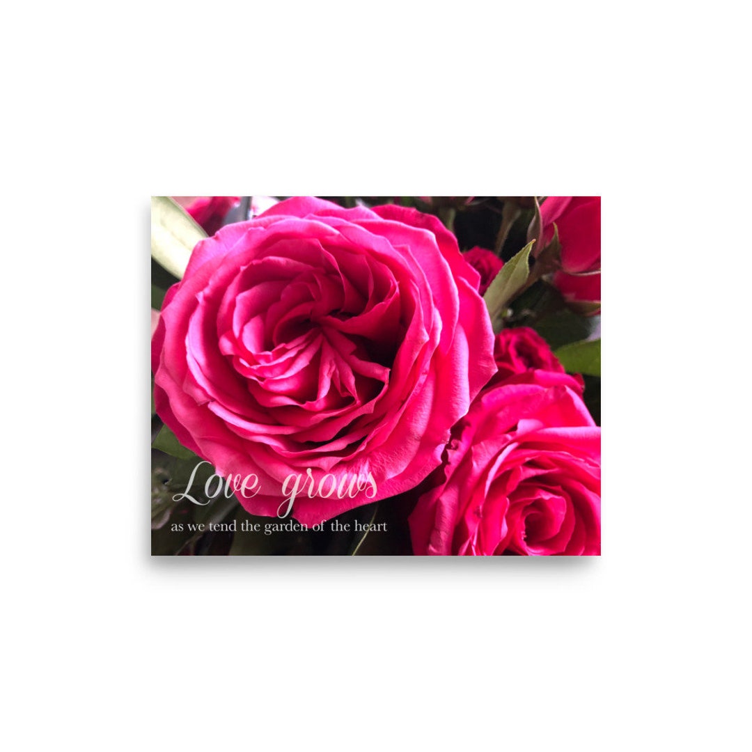 Red Roses Valentine's Day Poster: Heartfelt Love Wall Art - Etsy