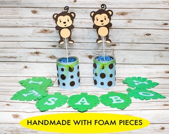 monkey baby shower centerpieces