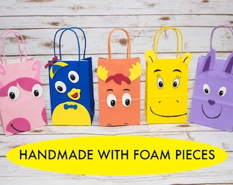 Bolsas de fiesta de Backyardigans, bolsas de regalos de Backyardigans, cumpleaños de Backyardigans, decoraciones para fiestas de Backyardigans