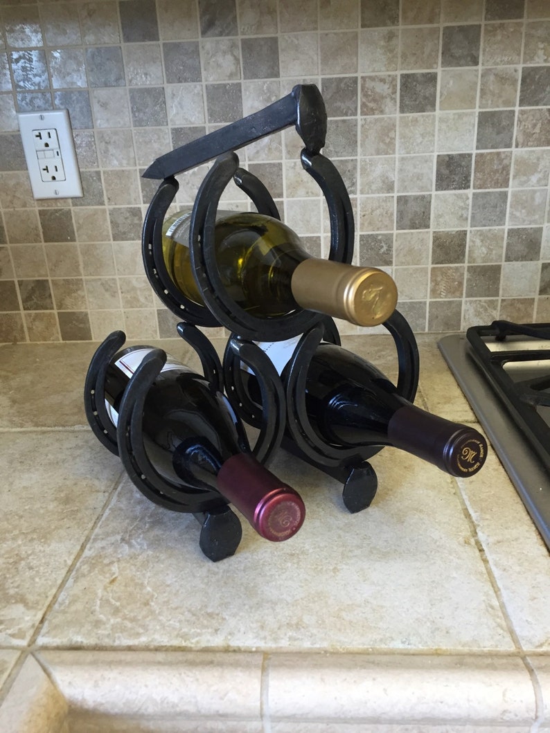 Horseshoe Wine Rack New Year Sale Etsy