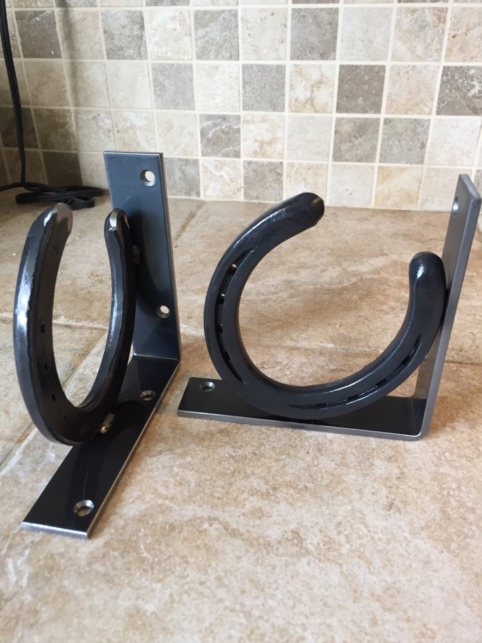 2 Sets of Horseshoe Shelf Brackets / Summer Sale Price Etsy