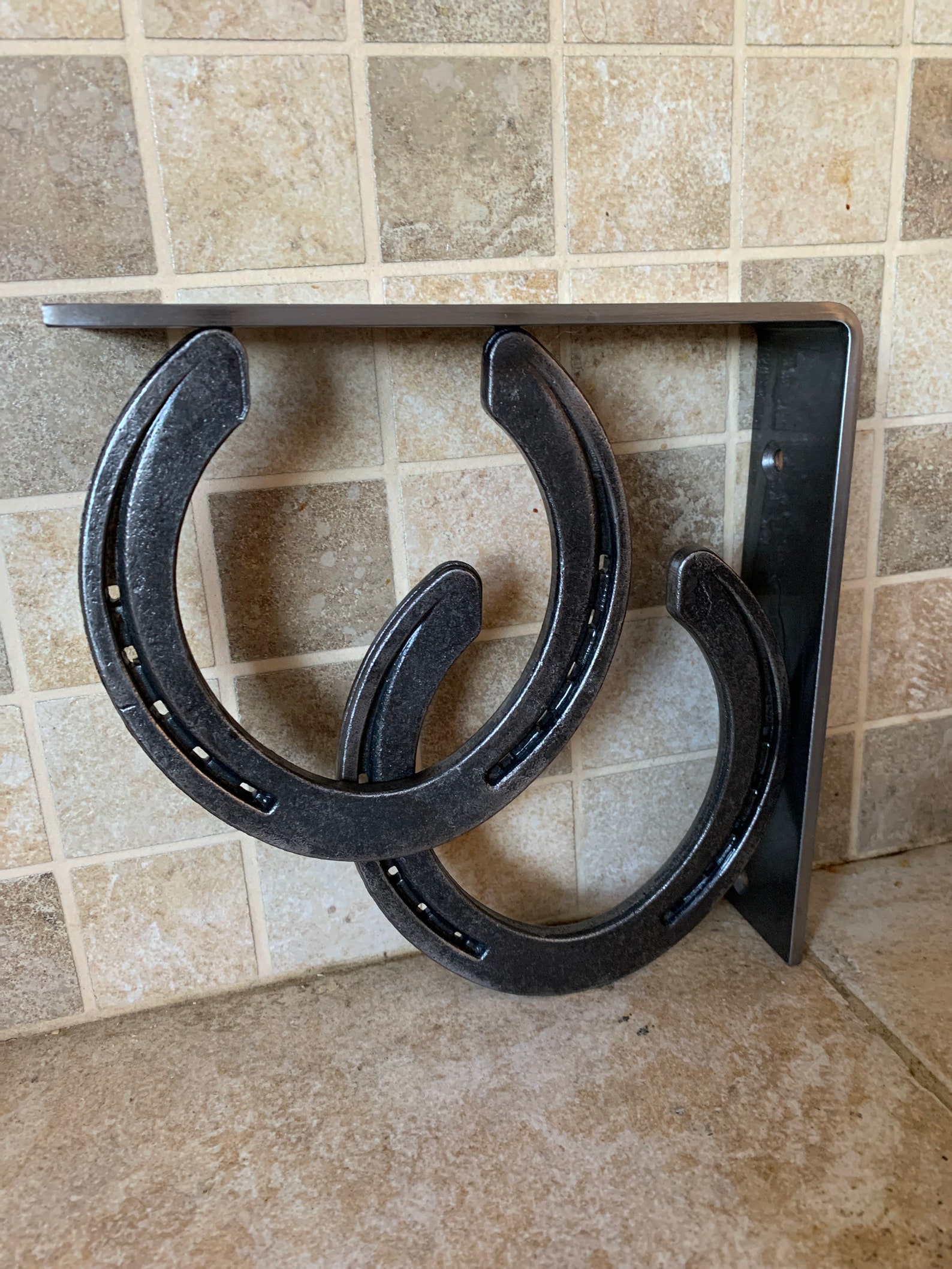 2 Horseshoe Shelf Brackets large Size Etsy