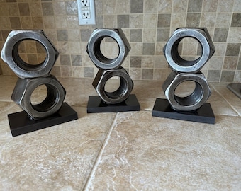 Heavy large  Metal Nuts Bookends, Door Stop, or Paper Weight . Listing is for “One”  Summer Sale