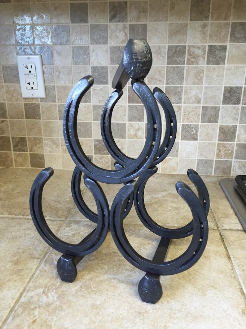 Horseshoe Wine Rack New Year Sale Etsy