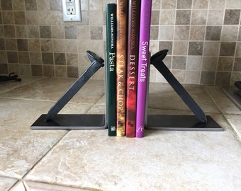 Railroad Spike Book Ends  5 3/4&quot; x 5 3/4&quot;