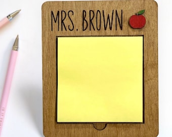 Teacher Gift - School Gift - Sticky Note Holder - Personalized Teacher Present