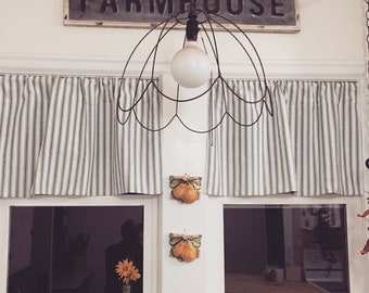 Ticking Valance - Farmhouse Curtain