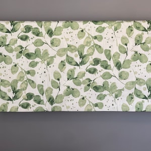 Kitchen Valance - Window Treatments - Leaf Print - Green, Blue or Gray - Neutral Valance - Bathroom Valance - Rod Pocket - USA MADE - Lined image 6