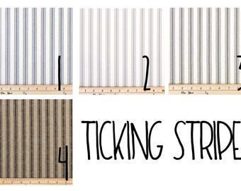 Valance - Kitchen Valance - Ticking Valance - Flat Valance - Tailored Valance - Cafe Curtains - Bathroom Valance - Stripe Valance - Striped