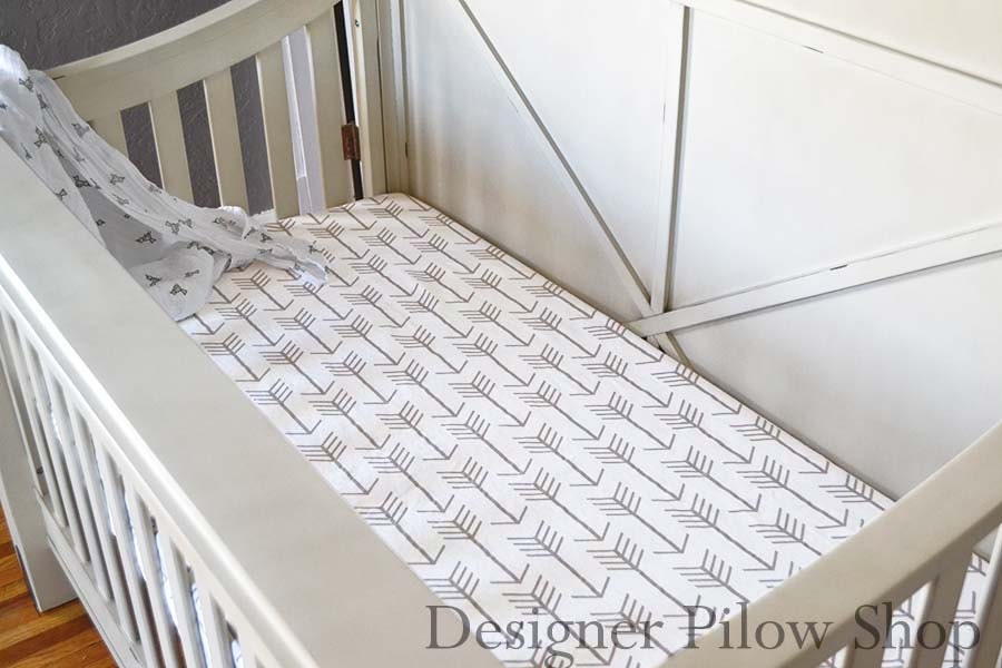 Arrow Crib Sheet Toddler Sheet Woodland Nursery Fitted Etsy
