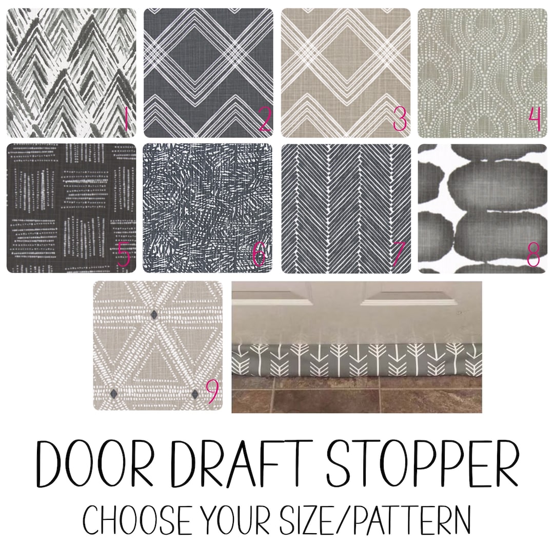 Door Draft Stopper Custom Size All Sizes Breeze Blocker Draft Stop