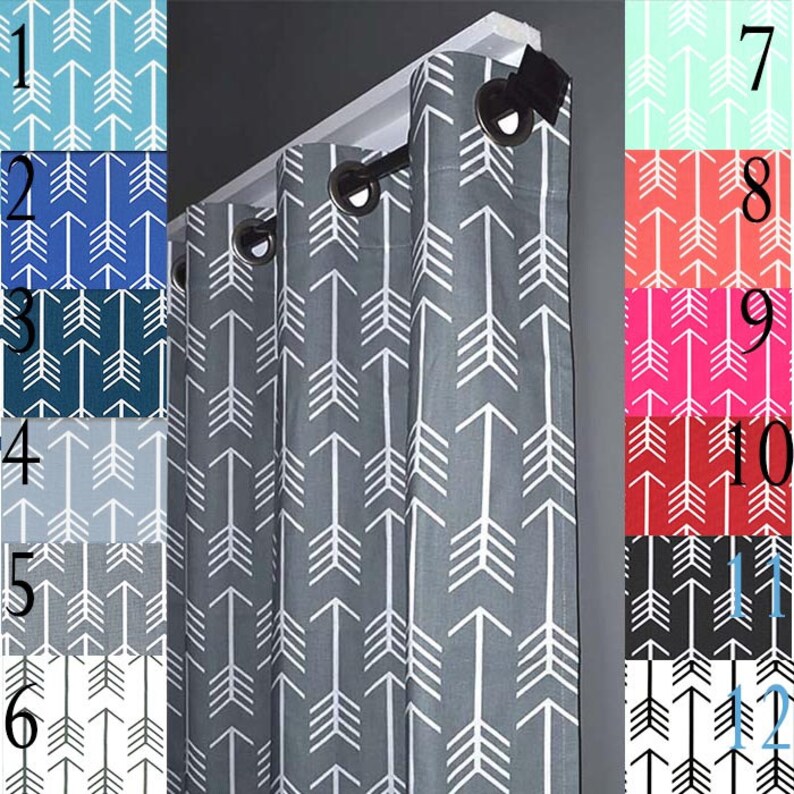 Blackout Lined ARROW Curtains FREE SHIPPING 2 Curtain Etsy