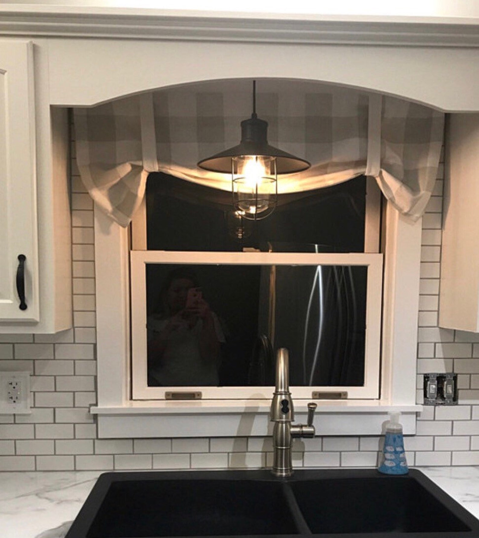 Plaid Valance Buffalo Plaid Kitchen Curtains Kitchen Etsy