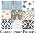 Door Draft Stopper - ANY SIZE - Door Snake Dodger - Breeze Blocker - Window Draft Stopper - Arrow, Ikat, Dandelion, Stripe - Navy Blue, Gray