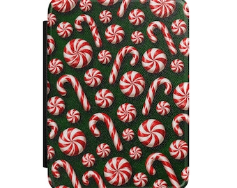 Funda para Kindle con estampado de bastón de caramelo de menta