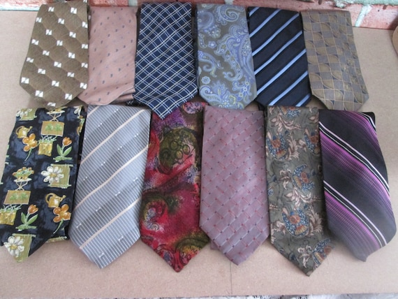 Vintage Lot de 12 Cravates vintage pour hommes