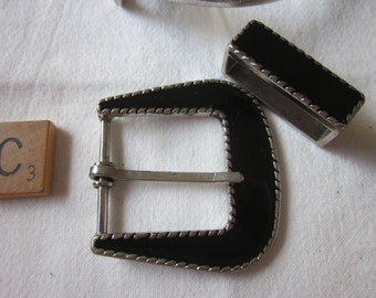 Hommes femmes vintage alliage d'argent classique carré ovale boucle de ceinture nouveau 