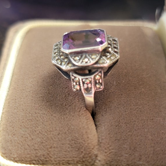 Beautiful Judith Jack Sterling Amethyst and Marca… - image 7