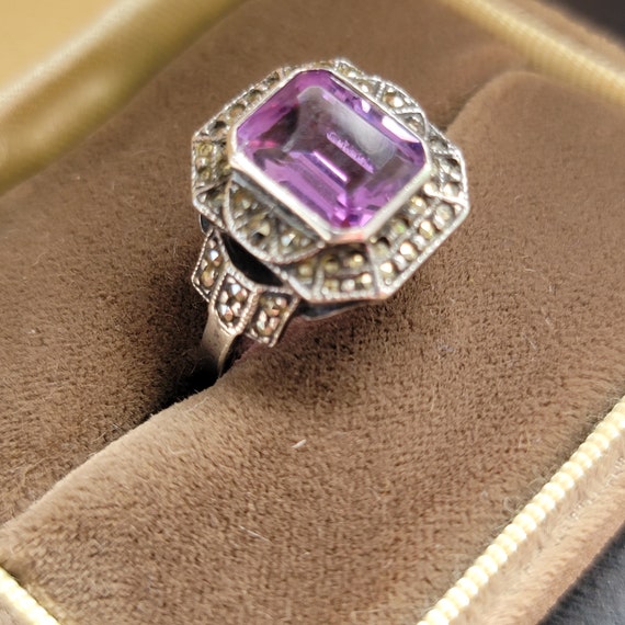 Beautiful Judith Jack Sterling Amethyst and Marca… - image 6