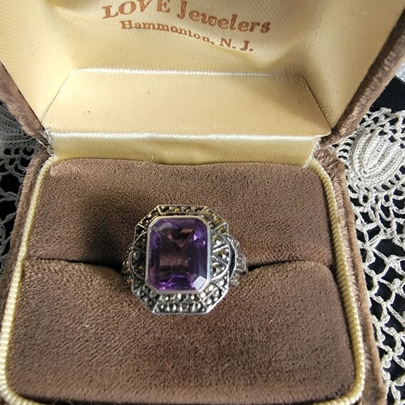 Beautiful Judith Jack Sterling Amethyst and Marca… - image 3