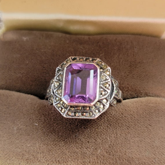 Beautiful Judith Jack Sterling Amethyst and Marca… - image 10