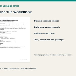 Python-modul 6: Bygg ditt första projekt - 5 lektioner, PDF-arbetsbok och övningskod bild 3