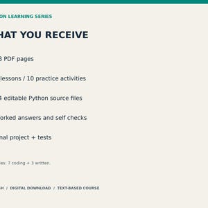 Python-modul 6: Bygg ditt första projekt - 5 lektioner, PDF-arbetsbok och övningskod bild 2