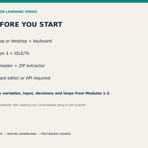Python-modul 3: Funktioner och tester - 5 lektioner, PDF-arbetsbok och övningskod bild 4