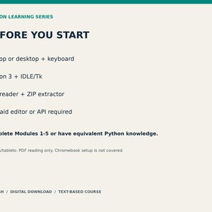 Python-modul 6: Bygg ditt första projekt - 5 lektioner, PDF-arbetsbok och övningskod bild 4