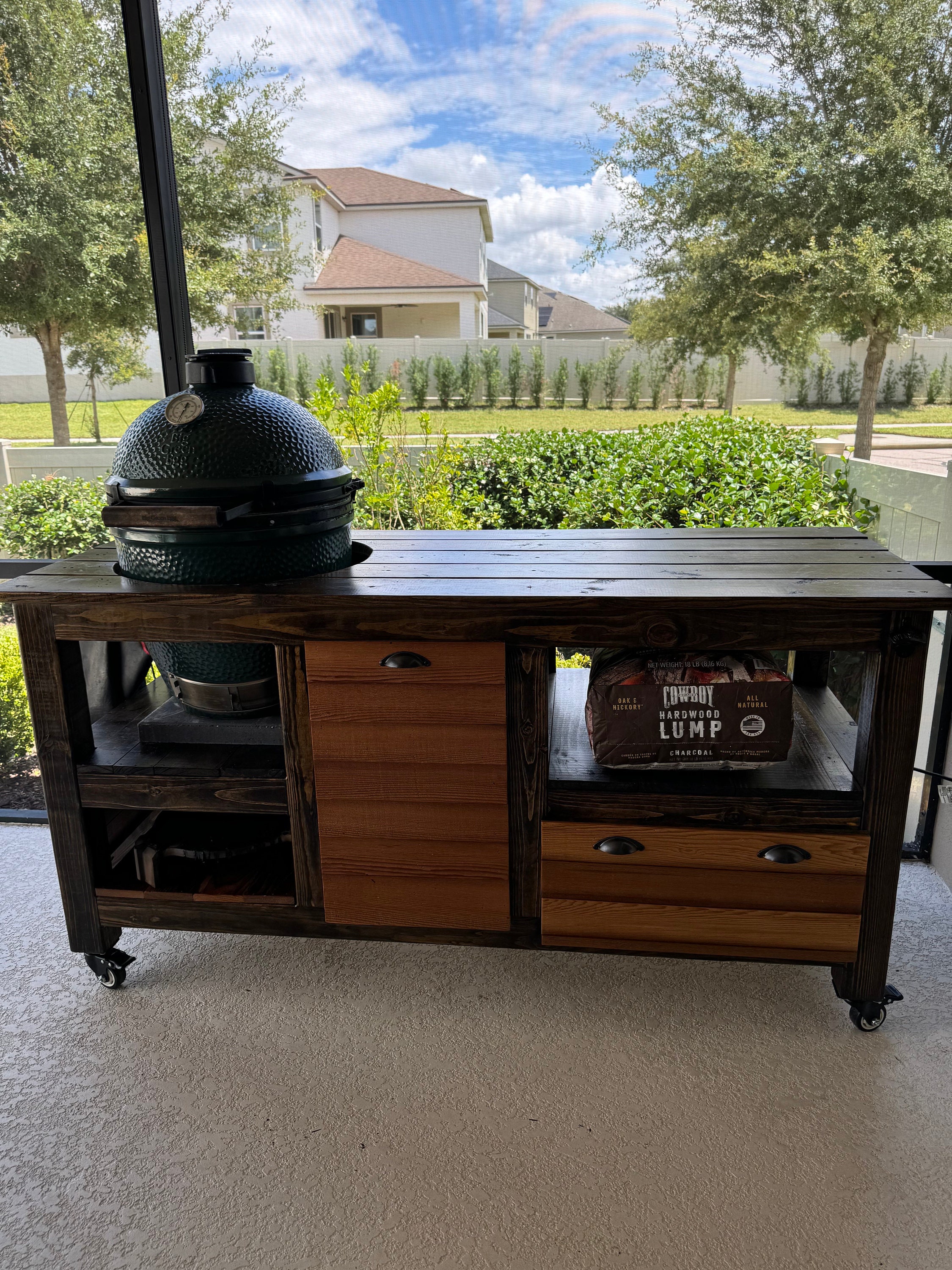 Big Green Egg/ Kamado Joe/ Fully Customizable Outdoor Table Small