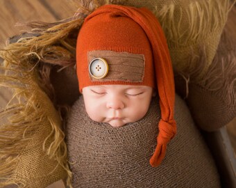Orange Newborn Hat - Etsy