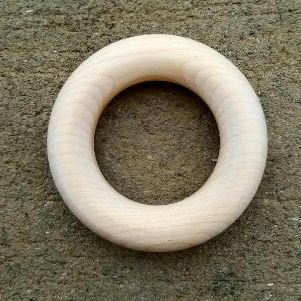 3" USA Grown - CPSIA Untreated 3 Inch Wooden Maple DIY Rings - Set of 5, 10, 20, 50 or 100  - Bulk Wholesale Pricing