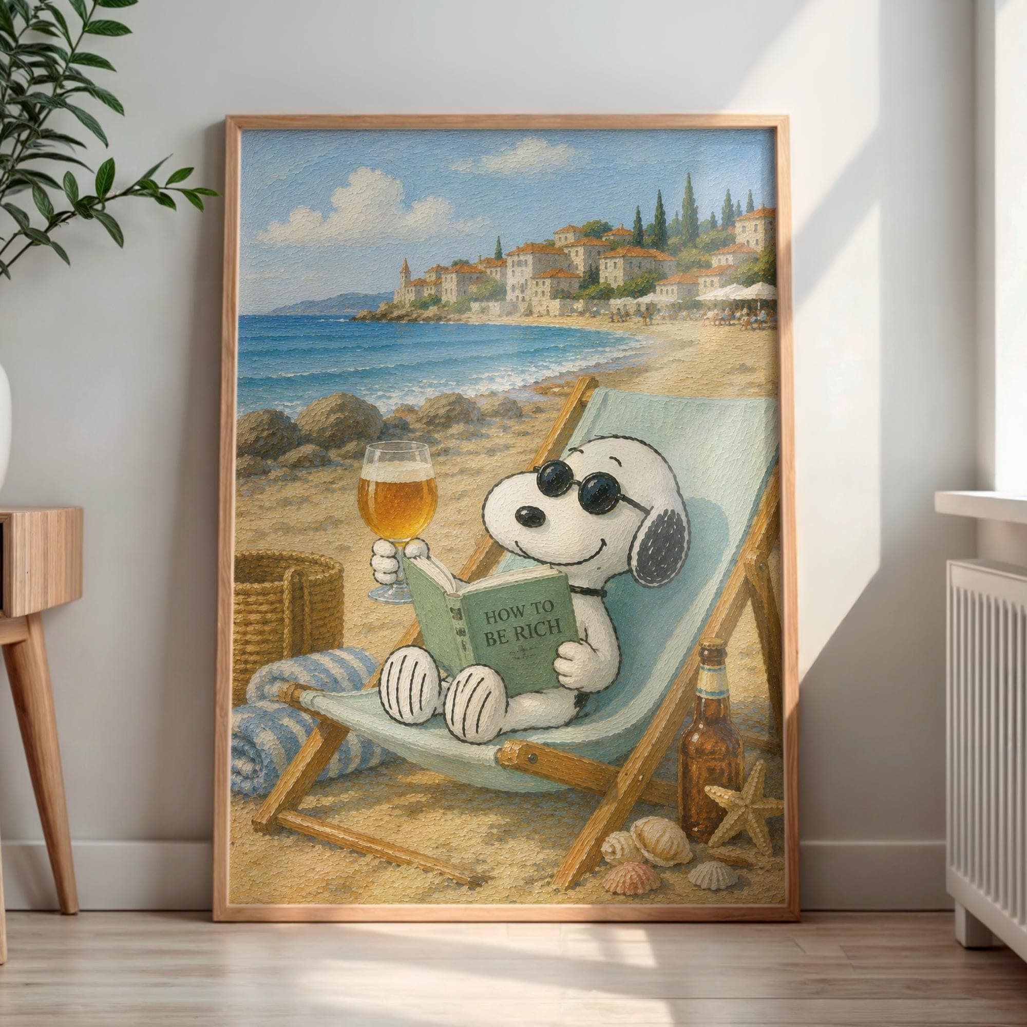 Vintage Snoopy Painting - Etsy