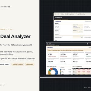 Kalkylbladspaket för husrenovering för fastighetsinvesterare, Excel och Google Sheets bild 3