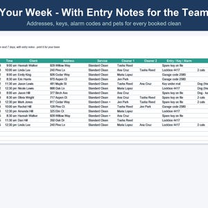 Cleaning Business Spreadsheet, Client, Job & Invoice Tracker (Excel, Google Sheets) 画像 8